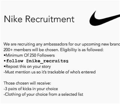 nike official promotion instagram fake|Fake Nike Recruitment Campaign Goes Viral .